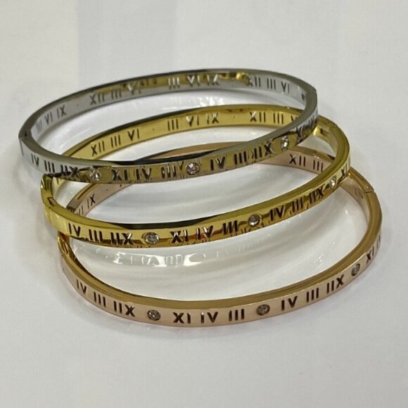 Stainless Steel Bangle Bracelet 4 mm 1/8 inch - Picture 6 of 6